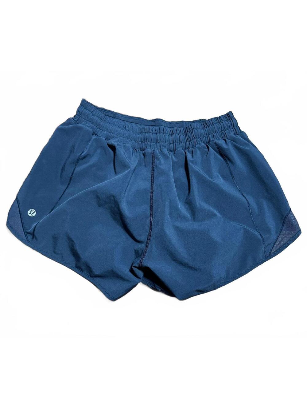 lululemon Tracker Short V 4" (3.5) Womens Size 6 Navy Blue Lined Running Shorts